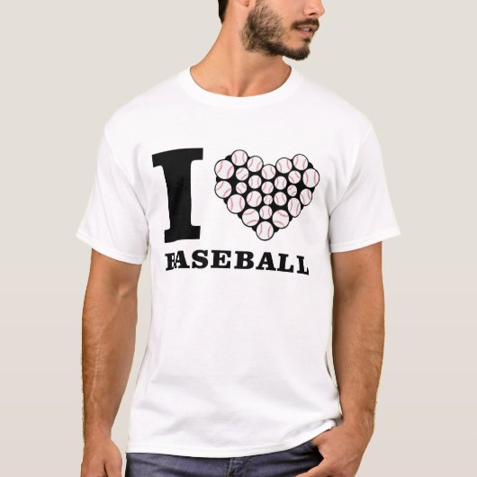 Ik hou van honkbal t-shirt (Voorkant)