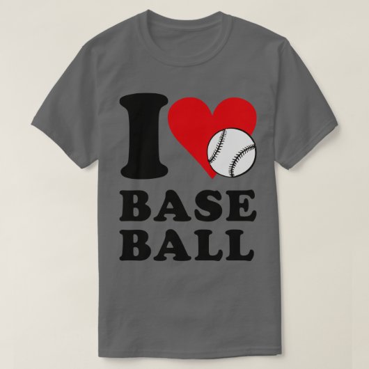 Ik hou van honkbal t-shirt (Design voorkant)