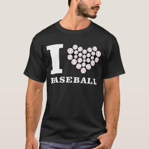 Ik hou van honkbal t-shirt