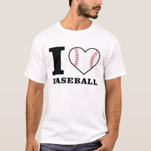 Ik hou van honkbal t-shirt