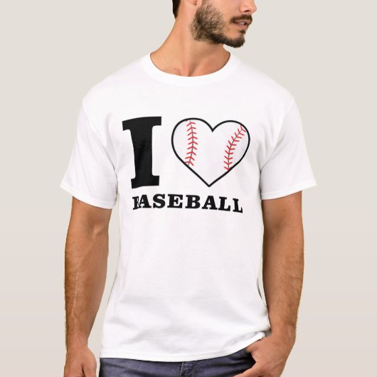 Ik hou van honkbal t-shirt (Voorkant)