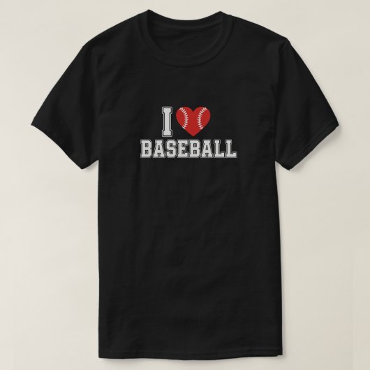Ik hou van honkbal t-shirt (Design voorkant)