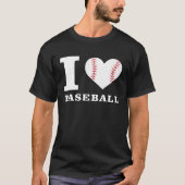 Ik hou van honkbal t-shirt (Voorkant)