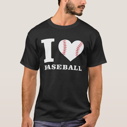 Ik hou van honkbal t-shirt (Voorkant)