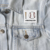 Ik hou van (honkbal) vierkante button 5,1 cm (In situ)