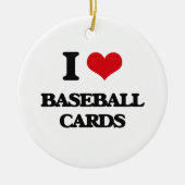Ik hou van honkbalkaarten keramisch ornament (Voorkant)