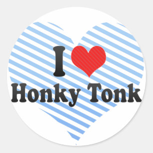 Ik hou van Honky Tonk Ronde Sticker
