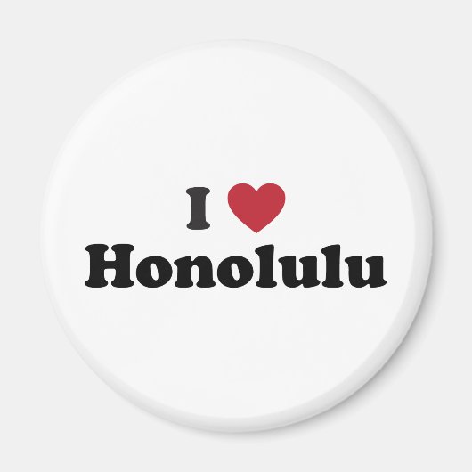 Ik hou van Honolulu Hawaï Magneet (Voorkant)