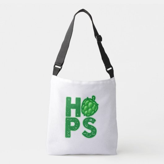 Ik hou van hop in Craft Beer Crossbody Tas (Voorkant)