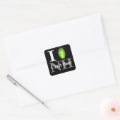 Ik hou van (hop) NH ambachtelijk bier! Vierkante Sticker (Envelop)