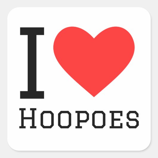 Ik hou van hoppen vierkante sticker (Voorkant)