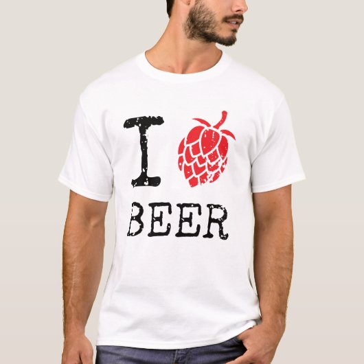 Ik hou van hoppy bier t-shirt (Voorkant)