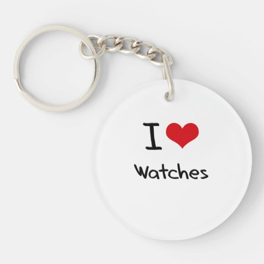 Ik hou van horloges sleutelhanger (Voorkant)