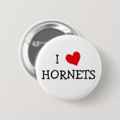 Ik hou van Hornets Ronde Button 5,7 Cm (Voorkant /achterkant)