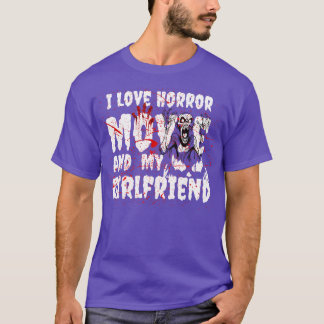 Ik hou van horror en mijn vriendin t-shirt