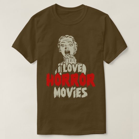 Ik hou van Horror Films T-shirt (Design voorkant)