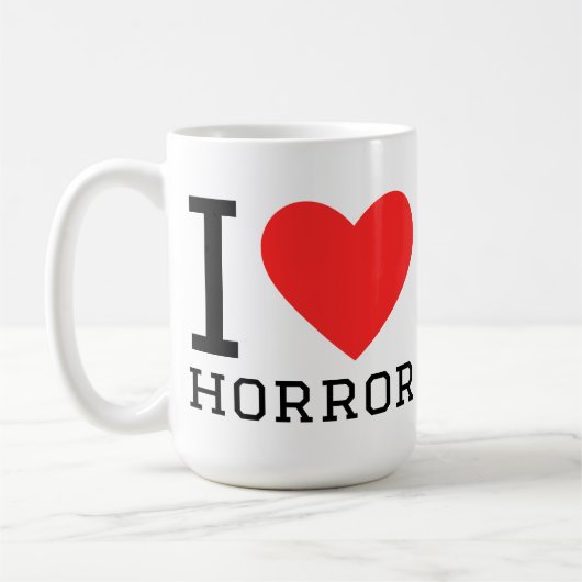 Ik hou van horror koffiemok (Links)
