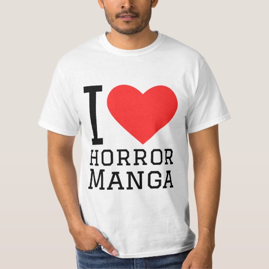 Ik hou van horror manga t-shirt (Voorkant)
