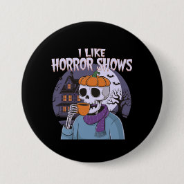 Ik hou van horror Shows spooky grafisch ontwerp Ronde Button 7,6 Cm