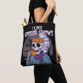 Ik hou van horror Shows spooky grafisch ontwerp Tote Bag (Dichtbij)