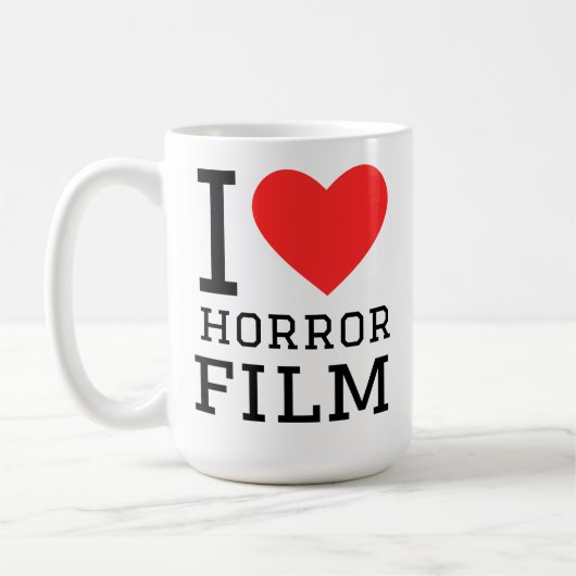 Ik hou van horrorfilm koffiemok (Links)