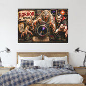 Ik hou van horrorfilms canvas afdruk (Insitu (Slaapkamer))