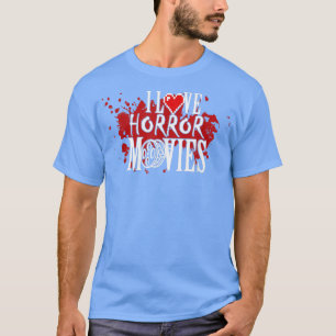 Ik hou van horrorfilms, horror fan familie filmavo t-shirt
