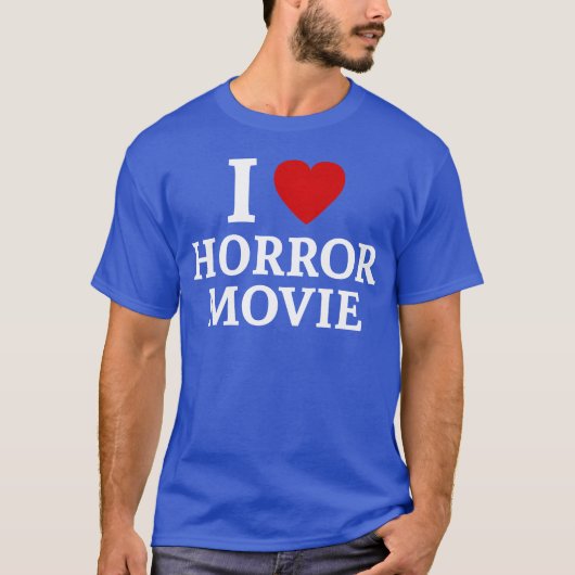 Ik hou van horrorfilms jongen t-shirt (Voorkant)