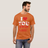 Ik hou van horrorfilms retro t-shirt (Voorkant volledig)
