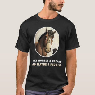 Ik hou van Horsea en Coffee en misschien 3 mensen  T-shirt