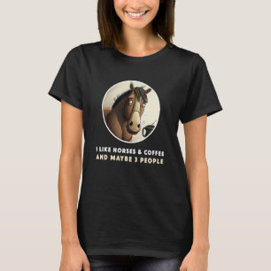 Ik hou van Horsea en Coffee en misschien 3 mensen T-shirt