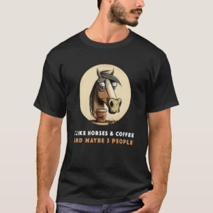 Ik hou van Horsea en Coffee en misschien 3 mensen T-shirt