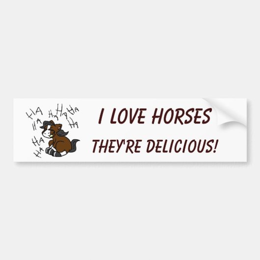 Ik hou van HORSES #2 Bumpersticker (Voorkant)