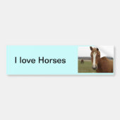 Ik hou van Horses Bumpersticker (Voorkant)