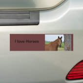 Ik hou van Horses Bumpersticker (Op auto)