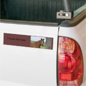 Ik hou van Horses Bumpersticker (Op Truck)