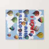 Ik hou van hot air ballonnen met meerdere kleuren  legpuzzel (Horizontaal)
