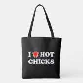 Ik hou van hot Chicken | Funny Tas Shoulder Bag (Achterkant)