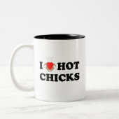 Ik hou van hot Chicken | Office Humor Coffee Mok (Links)