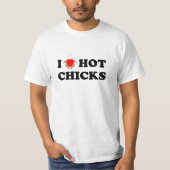 Ik hou van hot Chicken T-shirt (Voorkant)