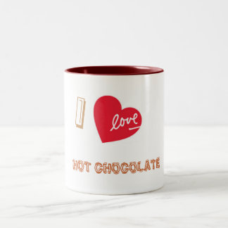 IK HOU VAN HOT CHOCOLAAT TWEEKLEURIGE KOFFIEMOK
