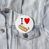 Ik hou van Hot Dogs Ronde Button 7,6 Cm (In situ)