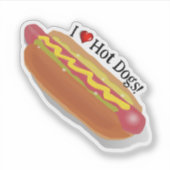 Ik hou van Hot Dogs! Sticker (Voorkant)