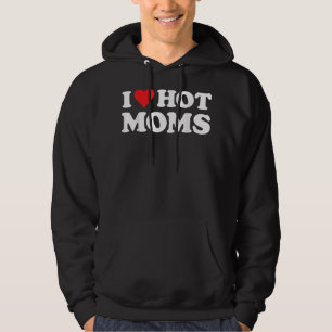 Ik hou van Hot Moms Grapny Red Heart Love Moms Hoodie