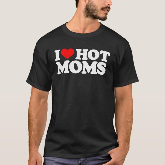 Ik hou van Hot Moms Grapny Red Heart Love Moms T-shirt (Voorkant)
