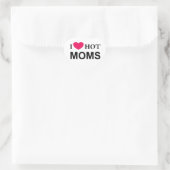 Ik hou van Hot Moms, ik hou van mama's, Hot Moms Hart Sticker (Tas)