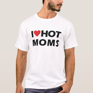 Ik hou van Hot Moms Mannen T-shirt