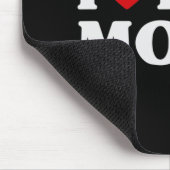 Ik hou van Hot Moms Red Heart Love Moms Fun Muismat (Hoek)