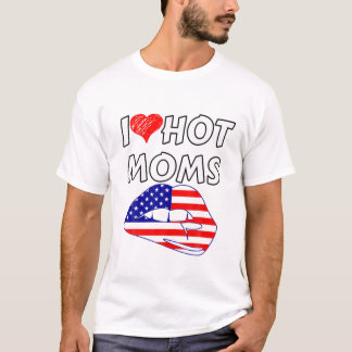 Ik hou van Hot Moms T Grapny Red Heart Love Moms T-shirt