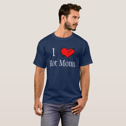 Ik hou van Hot Moms T-shirt (Voorkant volledig)